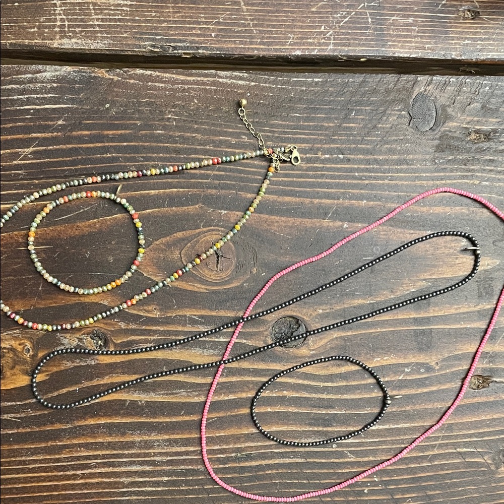 Colorful Beaded Necklace Set